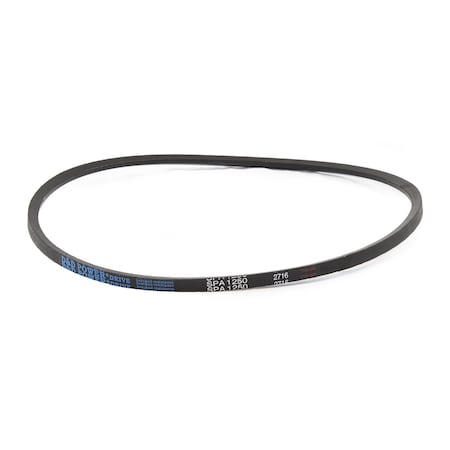 D&D SPA1250 Metric V-Belt, 1250mm Outside Length, 13 mm Top Width, 10 mm Thickness, 1 Ribs SPA1250